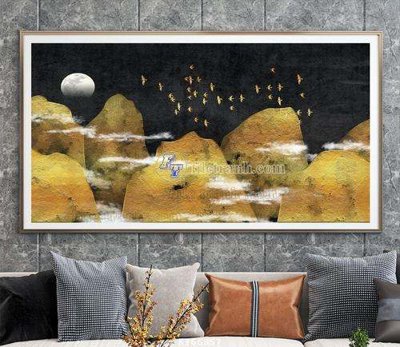 File tranh in tráng gương File tranh hiện đại pha lê gương KF66857 (siêu nét)