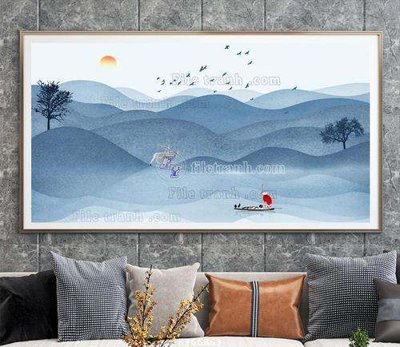 File in lụa File tranh hiện đại pha lê gương KF66863 (tân cổ điển) File tranh hiện đại pha lê gương KF66863