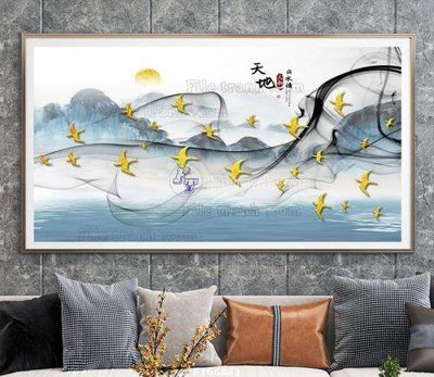 File gốc File tranh hiện đại pha lê gương KF66883 (in mica) cắt laser