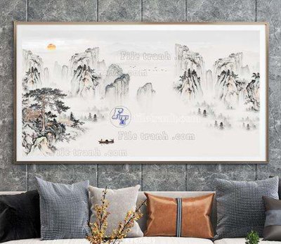 File tranh File tranh hiện đại pha lê gương KF66889 (gốc) chủ đề động vật