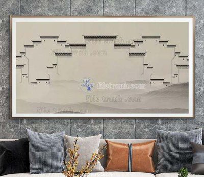 File in trần File tranh hiện đại pha lê gương KF66896 (bản gốc) 5D