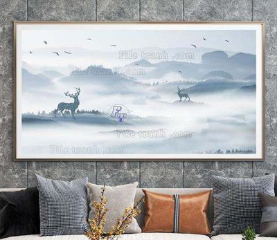 File PSD File tranh hiện đại pha lê gương KF66925 (bản gốc) cho nhà in