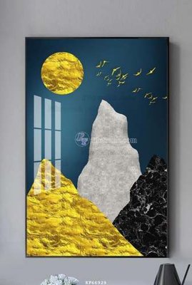 File PSD File tranh hiện đại pha lê gương KF66929 (chất lượng in ấn)