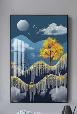 File tranh File tranh hiện đại pha lê gương KF66935 (gốc) chủ đề trẻ em