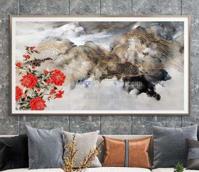 File in mica File tranh hiện đại pha lê gương KF66959 (bản gốc) sắc sảo