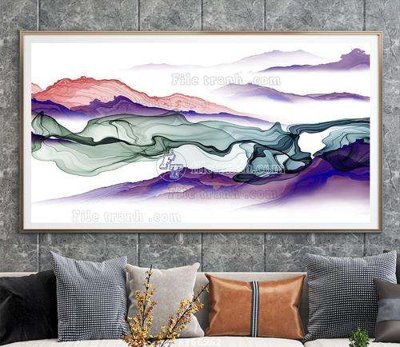 Download file gốc File tranh hiện đại pha lê gương KF66962 (in lụa) cao cấp