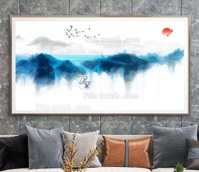 File tranh File tranh hiện đại pha lê gương KF66968 (ảnh gốc) in trần xuyên sáng