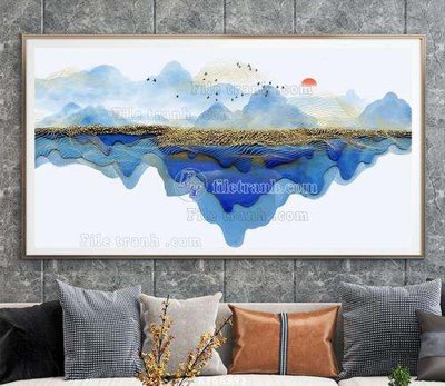 File PSD File tranh hiện đại pha lê gương KF66993 (gốc) cho designer