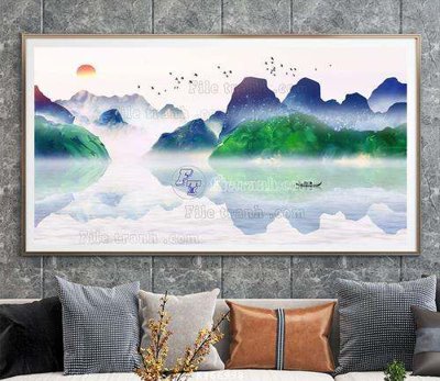 File ảnh File tranh hiện đại pha lê gương KF66998 (gốc) in standee