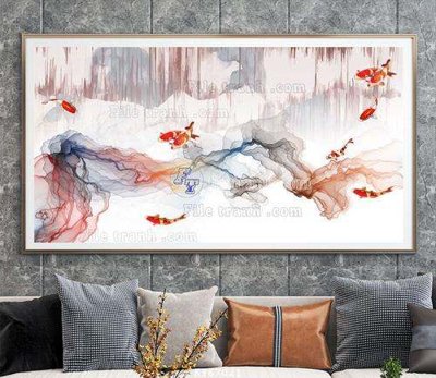 File PSD File tranh hiện đại pha lê gương KF67021 (gốc) tách lớp chi tiết