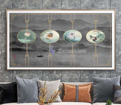 Download file gốc File tranh hiện đại pha lê gương KF67044 (in mica) trang trí