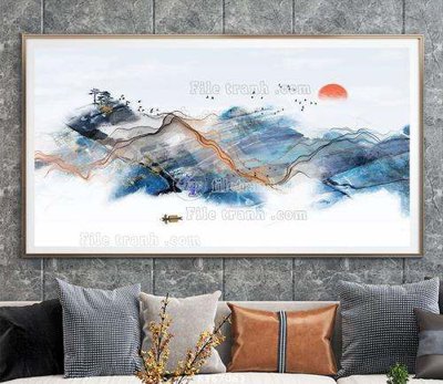 Tải file File tranh hiện đại pha lê gương KF67063 (PSD) cho in ấn quảng cáo