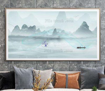 File tranh File tranh hiện đại pha lê gương KF67067 (gốc) in vải canvas