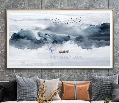 File PSD File tranh hiện đại pha lê gương KF67084 (gốc) tách lớp chi tiết