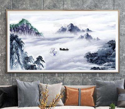 File PSD File tranh hiện đại pha lê gương KF67086 (gốc) nhiều lớp (multi-layer)