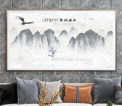 File tranh File tranh hiện đại pha lê gương KF67099 (gốc) in vải canvas