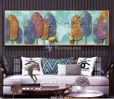 Download file gốc File tranh hiện đại pha lê gương KF67125 (in lụa) cao cấp
