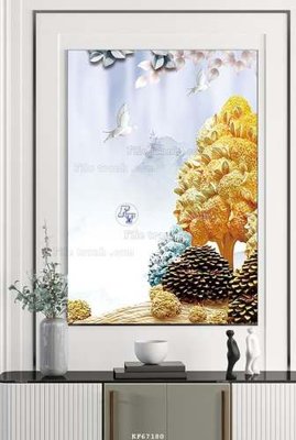 File gốc File tranh hiện đại pha lê gương KF67180 (PNG) chất lượng cao