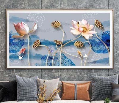 File gốc File tranh hiện đại pha lê gương KF67344 (thiết kế) cho in ấn