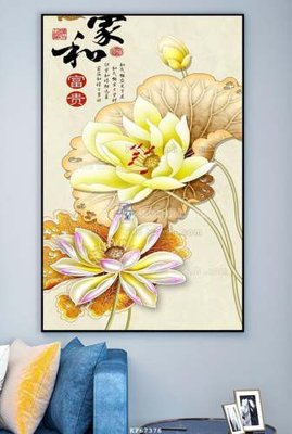 Tải file File tranh hiện đại pha lê gương KF67376 (gốc) chủ đề hoa sen