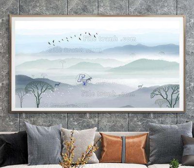 Tải file gốc in lụa File tranh hiện đại pha lê gương KF67469 siêu nét