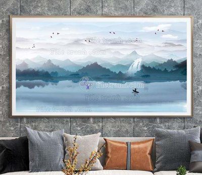 File tranh File tranh hiện đại pha lê gương KF67480 (gốc) chủ đề trừu tượng