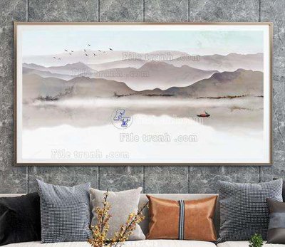 File gốc File tranh hiện đại pha lê gương KF67483 (trang trí) cho phòng khách