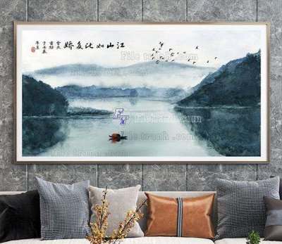 Tải file File tranh hiện đại pha lê gương KF67518 (gốc) làm file in ấn