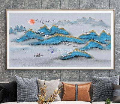 File tranh File tranh hiện đại pha lê gương KF67534 (bản gốc) in lụa 5D