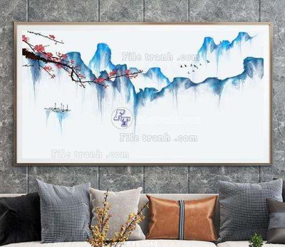 File PSD File tranh hiện đại pha lê gương KF67540 (nguyên bản) cho thiết kế