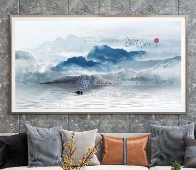 File tranh File tranh hiện đại pha lê gương KF67543 (gốc) chủ đề thiên nhiên