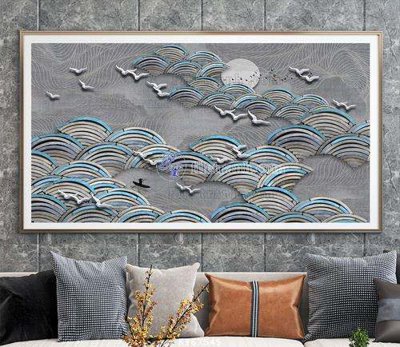 File tranh gốc in trần nhà File tranh hiện đại pha lê gương KF67545 3D