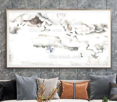 File gốc in ấn File tranh hiện đại pha lê gương KF67554 chuẩn màu CMYK