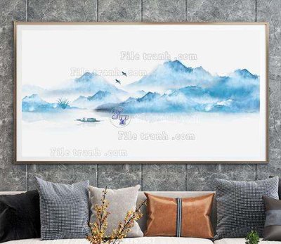 File gốc File tranh hiện đại pha lê gương KF67557 (in mica) trang trí