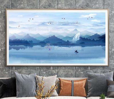 File gốc File tranh hiện đại pha lê gương KF67572 (in tráng gương) ốp tường