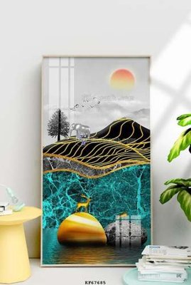 File tranh File tranh hiện đại pha lê gương KF67685 (gốc) chủ đề tĩnh vật