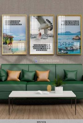 File tranh File tranh hiện đại pha lê gương KF67694 (gốc) chủ đề thiên nhiên