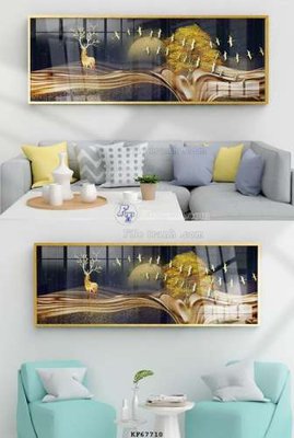 File in trần File tranh hiện đại pha lê gương KF67710 (file gốc) phong thủy