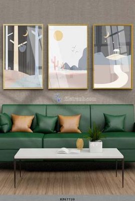 File PSD File tranh hiện đại pha lê gương KF67720 (gốc) tách lớp chi tiết