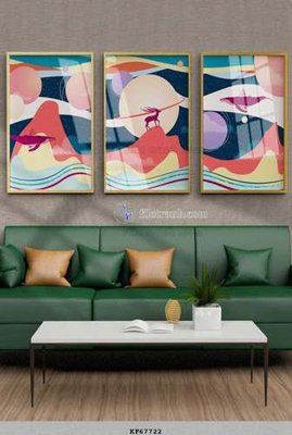 File ảnh File tranh hiện đại pha lê gương KF67722 (gốc) dùng in Pano