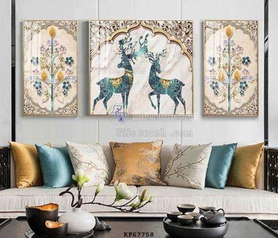 File gốc File tranh hiện đại pha lê gương KF67758 (in tráng gương) nghệ thuật