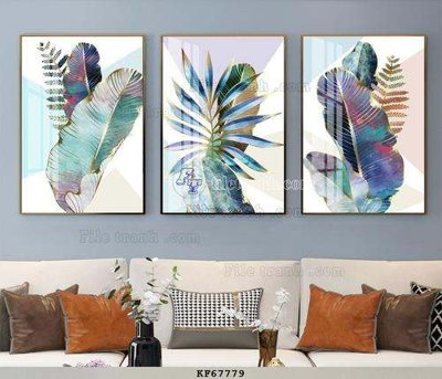 File in trần File tranh hiện đại pha lê gương KF67779 (bản gốc) bầu trời