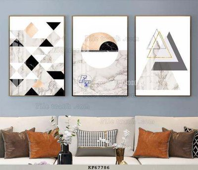 File tranh in trần 3D File tranh hiện đại pha lê gương KF67786 (ảnh gốc)