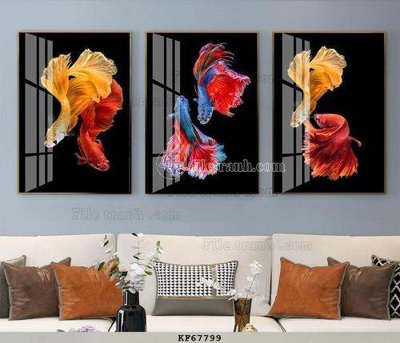 File gốc File tranh hiện đại pha lê gương KF67799 (PNG) không nền chất lượng