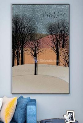 File gốc File tranh hiện đại pha lê gương KF67811 (in mica) cắt laser