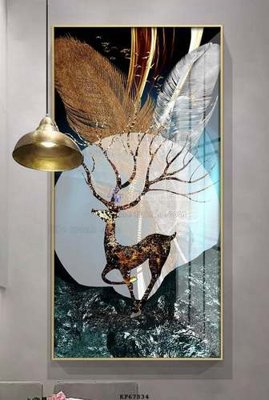 File gốc File tranh hiện đại pha lê gương KF67834 (chuẩn màu) cho in offset