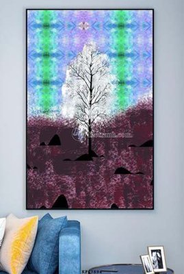 File gốc in mica File tranh hiện đại pha lê gương KF67894 chất lượng