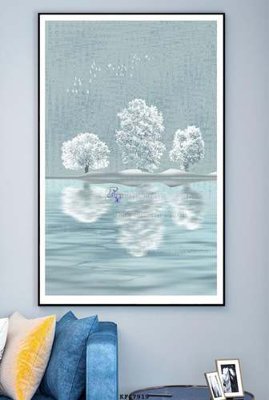 File gốc File tranh hiện đại pha lê gương KF67919 (in mica) trang trí