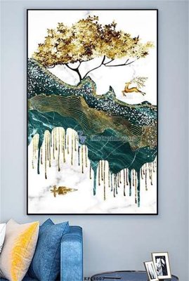 File gốc File tranh hiện đại pha lê gương KF68007 (in lụa) trang trí tường