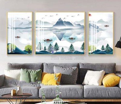 Download file gốc File tranh hiện đại pha lê gương KF68028 (in mica) trang trí